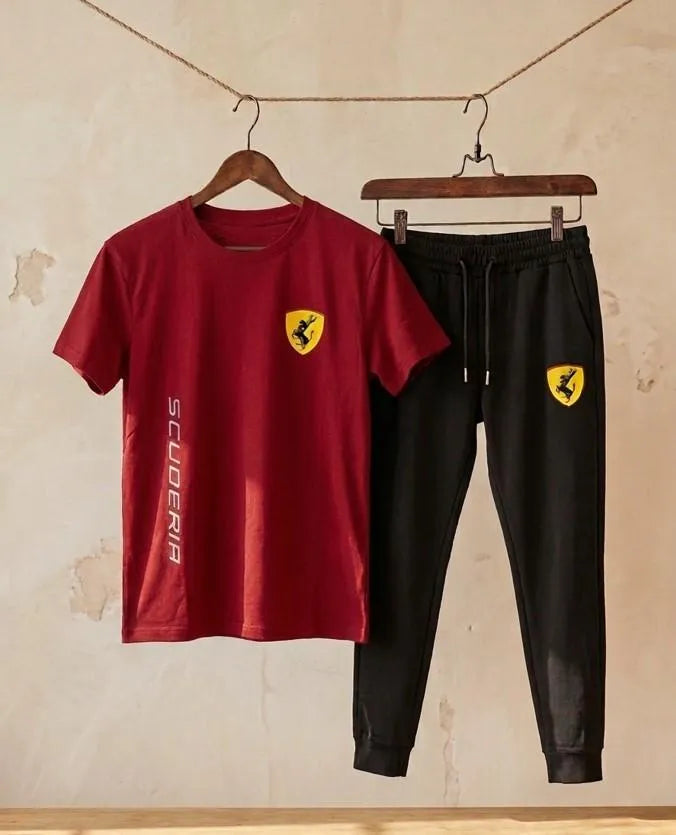 Men's Ferrari Printed Dri Fit Track Suit