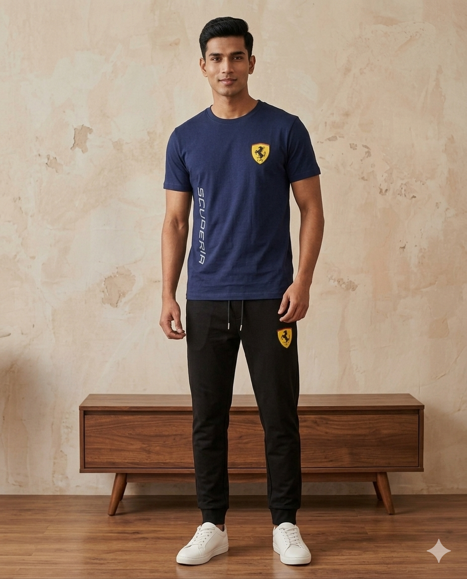 Men's Ferrari Printed Dri Fit Track Suit