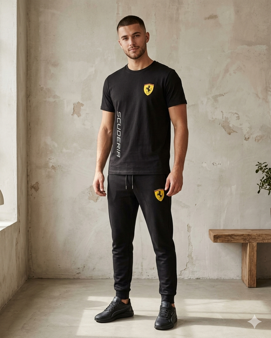 Men's Ferrari Printed Dri Fit Track Suit