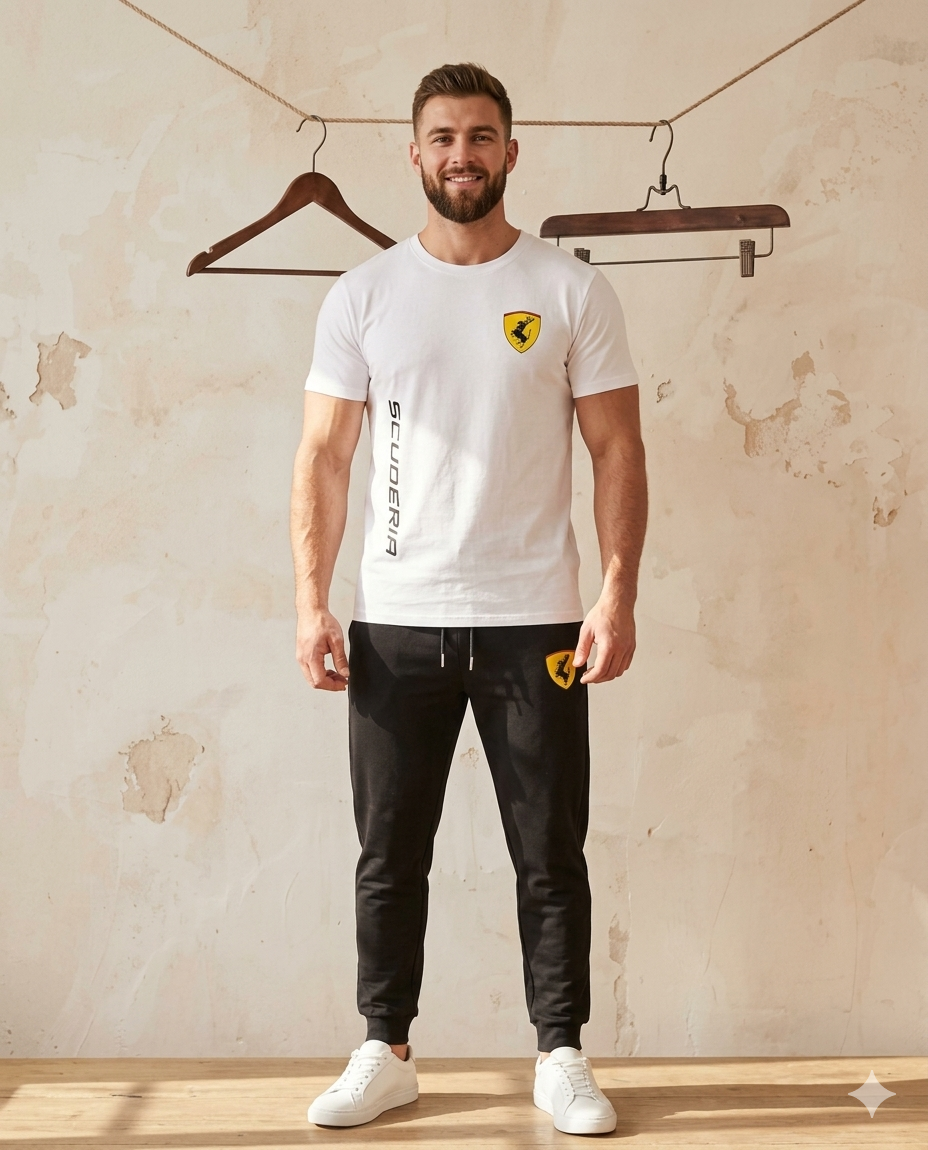 Men's Ferrari Printed Dri Fit Track Suit